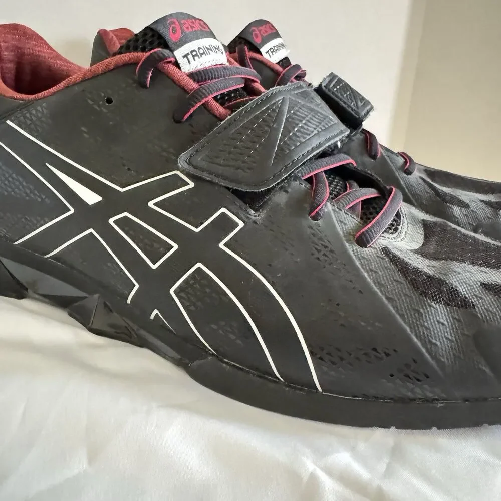 ASICS Men's Lift Master Lite Cross-Trainer Shoe Black/Onyx/True Red Size 11.5
